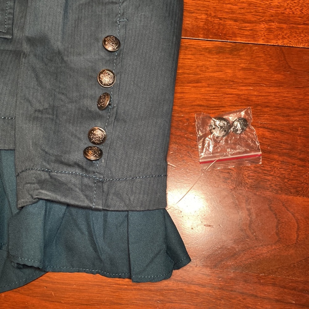 Free People Ruffles punk vampire gothic Jacket Duran Adam 80s Halloween pirate - Picture 4 of 12